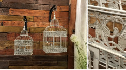 Cages à oiseaux déco beige antique
