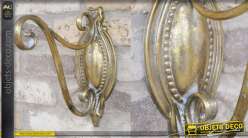 Potence murale en métal finition doré ancien, style baroque 27cm