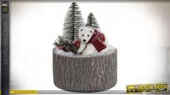 DÉCORATION SAPIN POLYSTYRENE 20X20X24 OURS MARRON
