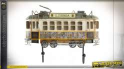 Décoration murale avec crochet en forme d'ancien wagon de tramway portugais, déco vintage, 31cm