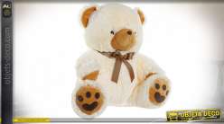 PELUCHE POLYESTER 60X48X60 OURS BEIGE