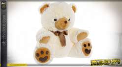 PELUCHE POLYESTER 50X38X50 OURS BEIGE