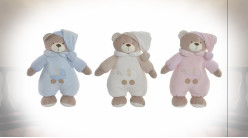 PELUCHE POLYESTER 24X12X30 OURS 3 MOD.
