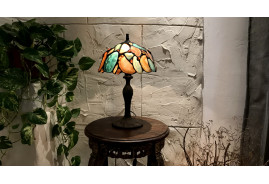 Lampe de style Tiffany en pierres d’agate naturelles, Ø27cm
