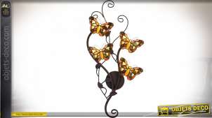 Applique murale Tiffany nuée de papillons 68 cm