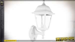 Lanterne blanche extérieur applique murale de style classique coloris blanc 35 cm
