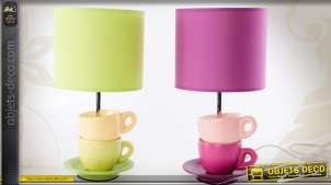 Série de 2 lampes à poser originales avec pieds en tasses à café