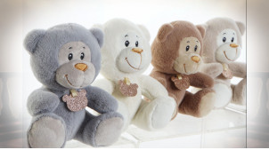 PELUCHE POLYESTER 10X5X14 OURS 4 MOD.