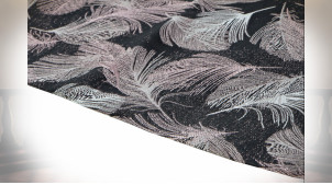 CHEMIN DE TABLE POLYESTER 180X30 400 GR. PLUMES 3