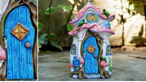 Porte de petite souris, en résine colorée, version féérique et contes pour enfants, 17cm