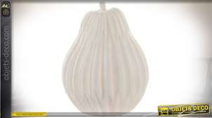 Lampe décorative en forme de poire blanche en résine semi-opaque 30,8 cm