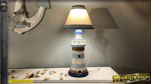 Lampe de table en forme de phare de mer 43 cm