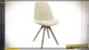 CHAISE POLYESTER COTON 47X55X85 NATUREL BEIGE