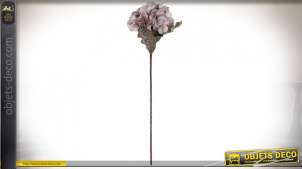 Série de deux branches d'hortensia synthétiques, ambiance pastelle et romantique, 74cm