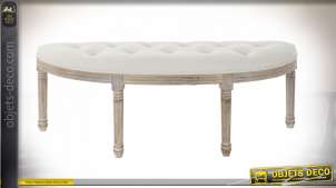 BANQUETTE POLYESTER RUBBERWOOD 125X43X48 VELOURS