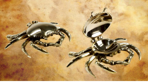 Cendrier en laiton doré en forme de crabe, déco signe du zodiaque, 18cm
