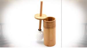 SUPPORT BROSSE WC BAMBOU 10X10X24 NATUREL
