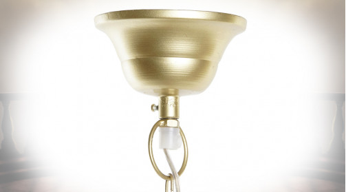 Suspension en laiton et verre de style moderne-Art Déco, Ø28cm