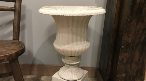 Vase Medicis blanc antique 50 cm