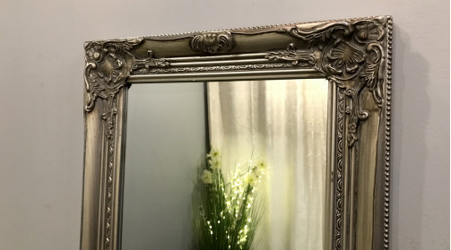 Grand miroir silver baroque